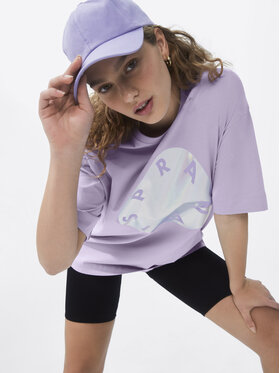 Sprandi Sprandi T-Shirt SP22-TSD101 Fialová Relaxed Fit