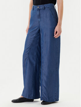 United Colors Of Benetton United Colors Of Benetton Pantaloni din material 4KHNDF09L Albastru Wide Leg
