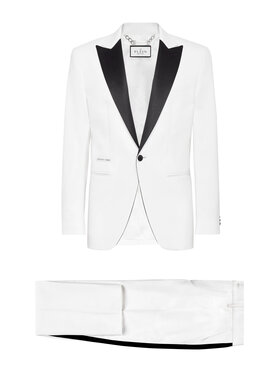 PHILIPP PLEIN PHILIPP PLEIN Marynarka 4113 Biały Regular Fit