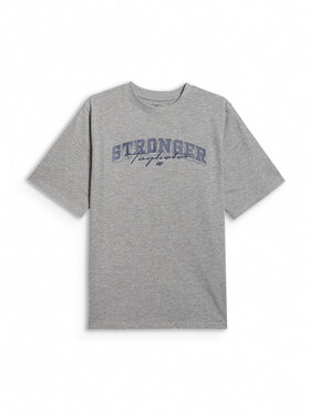 4F 4F T-Shirt CAMPUS VIBES Szary jasny Loose Fit