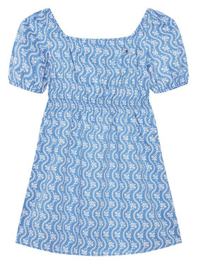 Tommy Hilfiger Tommy Hilfiger Sommerkleid KG0KG08473 D Blau Regular Fit