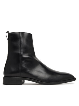 Calvin Klein Calvin Klein Kozačky Slim Clean Zip Boot Lth HM0HM02007 Černá