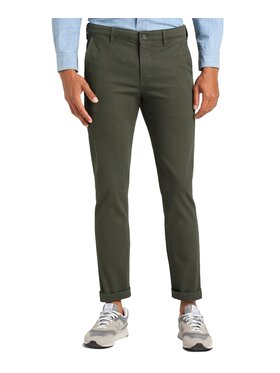 Lee Lee Chinosy L768QL61 Zielony Regular Fit