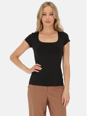Potis & Verso Potis & Verso T-Shirt Wella Czarny Regular Fit