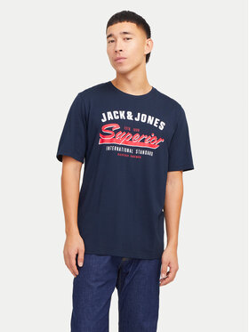 Jack&Jones Jack&Jones Tričko Logo 12268267 Tmavomodrá Standard Fit