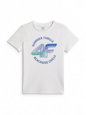 4F 4F T-Shirt BEACHSIDE CHILL Biały Loose Fit