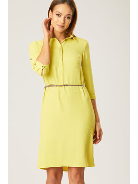 QUIOSQUE QUIOSQUE Sukienka codzienna 4LM007 Żółty Regular Fit