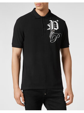 PHILIPP PLEIN PHILIPP PLEIN Polo 275 Czarny Slim Fit