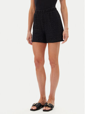 Vila Vila Шорти з тканини Merinda 14105213 Чорний Regular Fit