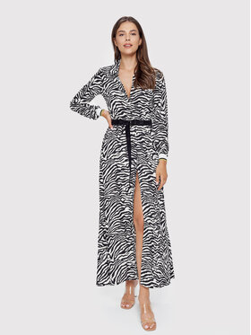 Dress Point Dress Point Sukienka codzienna Zebra Czarny Slim Fit