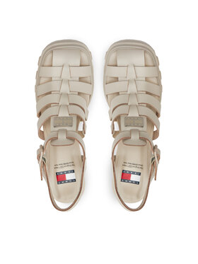 Tommy Jeans Sandali Tjw Heel Fisherman Sandal EN0EN02458 Bež