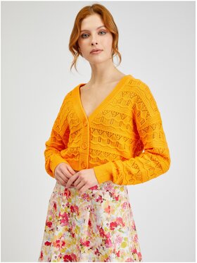 Orsay Orsay Kardigan 511195242000__L Pomarańczowy Regular Fit