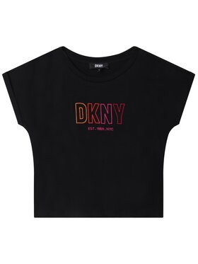 DKNY DKNY T-Shirt D35S82 S Czarny Regular Fit