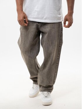 Jigga Wear Jigga Wear Jeansy Szerokie luźne bagy korona Brązowy Baggy Fit
