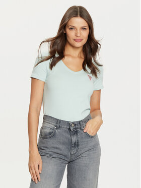 Guess Guess T-Shirt W2YI45 J1314 Zielony Slim Fit