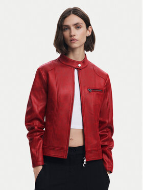 Desigual Desigual Lederjacke 25SWEW46 Rot Regular Fit