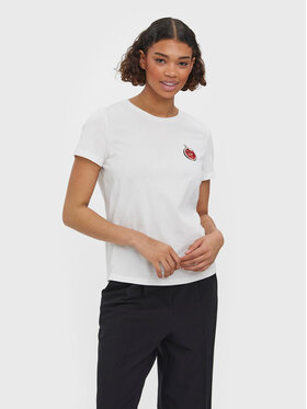 Vero Moda Vero Moda T-Shirt Fayfrancis 10276823 Biały Regular Fit