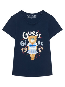 Guess Guess Tričko K6RI03 K6YW4 Tmavomodrá Regular Fit