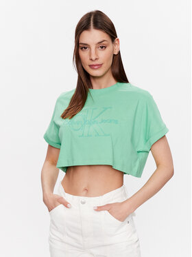Calvin Klein Jeans Calvin Klein Jeans Majica J20J221048 Zelena Relaxed Fit