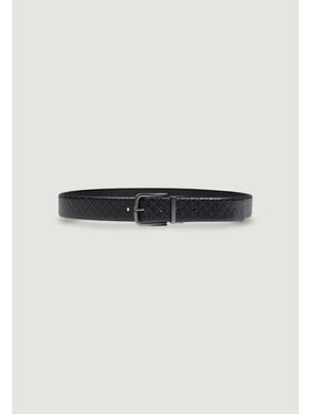 Calvin Klein Calvin Klein Ζώνη Ανδρική ROUND BUCKLE SMOOTH W/ AOP 35MM Μαύρο