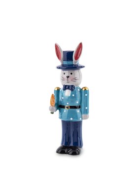 MIAhome MIAhome Figurka kolorowy królik 19,5x6,5x5,5 cm ORECCHIO niebieski mundur Niebieski