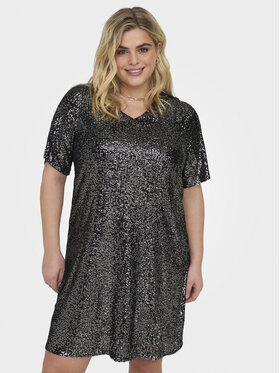 ONLY Carmakoma ONLY Carmakoma Φόρεμα κοκτέιλ Sparkly 15308045 Μαύρο Regular Fit