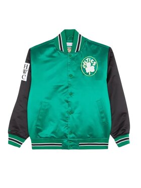 Mitchell & Ness Mitchell & Ness Kurtka zimowa NBA PRIMETIME HEAVYWEIGHT SATIN JACKET VINTAGE LOGO CELTICS Zielony Regular Fit