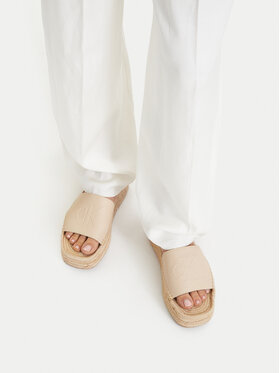 Calvin Klein Calvin Klein Espadrillid Flatf Espa Mule Lth Mg HW0HW03027 Beež