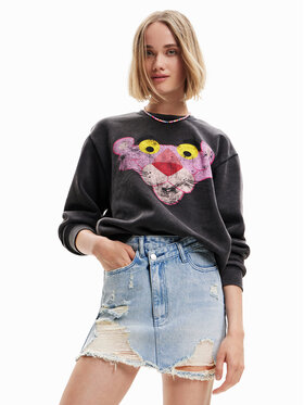 Desigual Desigual Суитшърт PINK PANTHER 23SWSK40 Сив Regular Fit