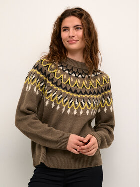 Culture Culture Džemper Cuthurid 50109676 Smeđa Relaxed Fit