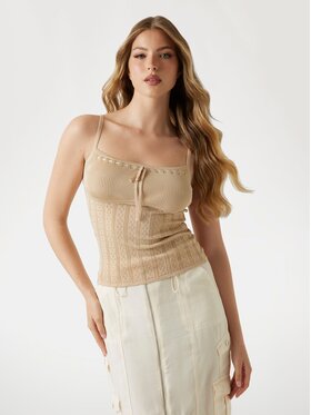 Guess Guess Top 173307 Beżowy Classic Fit