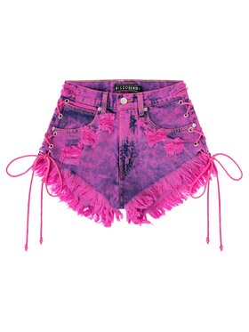MissDenim MissDenim Szorty jeansowe High Waist Różowy Regular Fit