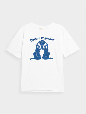 Outhorn Outhorn T-Shirt OTHAW23TTSHF0846 Bílá Regular Fit
