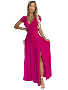 Numoco Numoco Sukienka elegancka 213901 Fioletowy Regular Fit