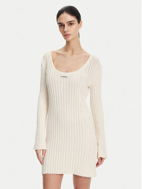 PINKO PINKO Kötött ruha 105301 A2N7 Ekru Regular Fit