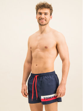 Tommy Hilfiger Tommy Hilfiger Szorty kąpielowe Short Drawstring UM0UM01700 Granatowy Regular Fit