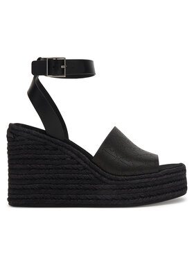 Calvin Klein Calvin Klein Espadrile Wedge Espad 70 Aop Lth HW0HW03138 Črna