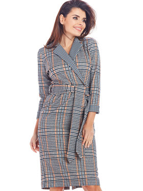 Awama Awama Vestito di maglia A362 Blu scuro Basic Fit