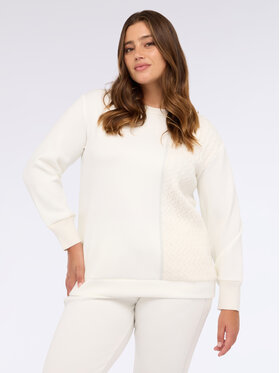 Fiorella Rubino Fiorella Rubino Felpa G825L008618N011 Bianco Boxy Fit