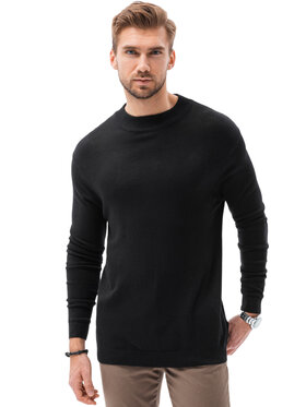 Ombre Ombre Sweter E178 Czarny Slim Fit