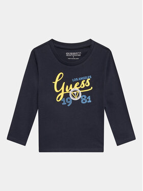 Guess Guess Majica N3YI26 K8HM4 Tamnoplava Regular Fit