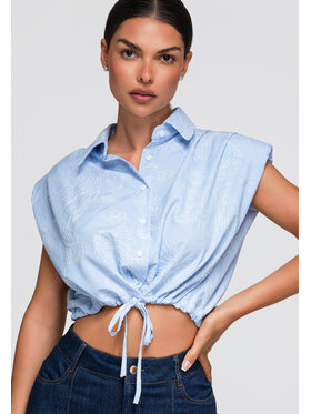 Ombre Ombre Koszula OW-SH-E0057 Niebieski Relaxed Fit