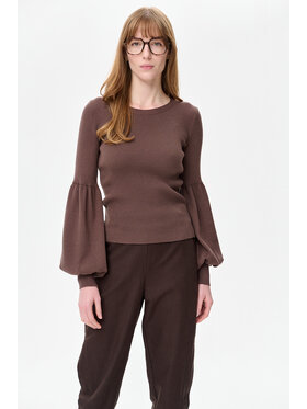 blue shadow blue shadow Sweter Exi Brązowy Regular Fit
