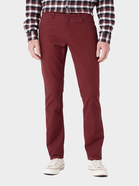 Wrangler Wrangler Spodnie materiałowe GREENSBORO Czerwony Straight Fit
