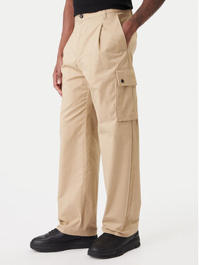 HUGO HUGO Kalhoty z materiálu Craysen 50553180 Béžová Straight Fit
