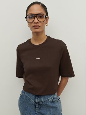 La Mania La Mania T-Shirt LOLA Brązowy Classic Fit