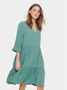 Saint Tropez Saint Tropez Haljina za svaki dan 30510220 Zelena Casual Fit