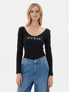 Guess Guess Bodijs O5RM08 KBBU1 Melns Slim Fit