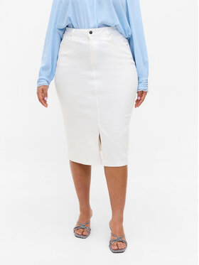 Zizzi Zizzi Farmer szoknya J10771A Fehér Regular Fit