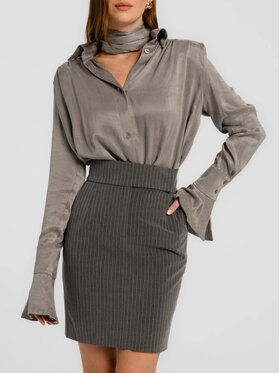 MANDRAGORA MANDRAGORA Maxi sukňa Gante Sivá Slim Fit